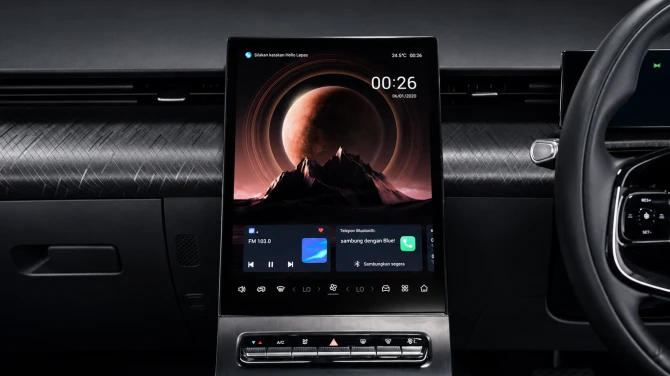 Chery Lepas E4 - Layar Sentuh Waterfall 13,2 Inci